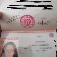 Найден паспорт на имя Шмидт Ангелина Константиновна
