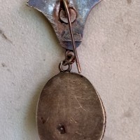 Потеряна серебряная сережка / серьга с бирюзовой керамической вставкой