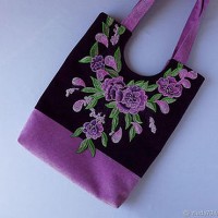 Потеряна женская текстильная сумочка с цветком